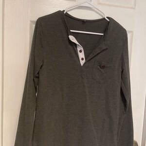 Men's Grey Long Sleeve Shirt